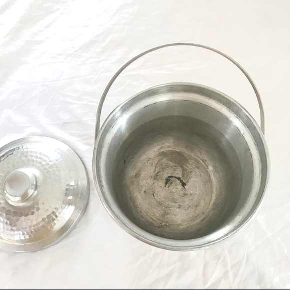 SOLD! Silver Hammered Ice Bucket, Italy - Picture 4 of 5